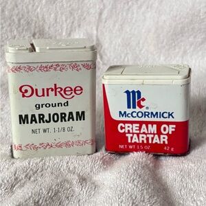 Vintage Spice Tins McCormick And Durkee 1970’s-1980’s